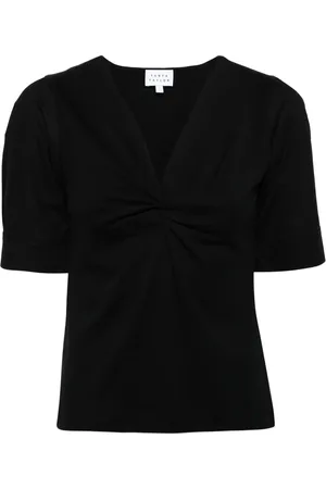 TANYA TAYLOR Ronelle twist cotton T-shirt