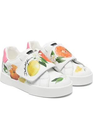 Dolce & Gabbana Fruit-print leather sneakers