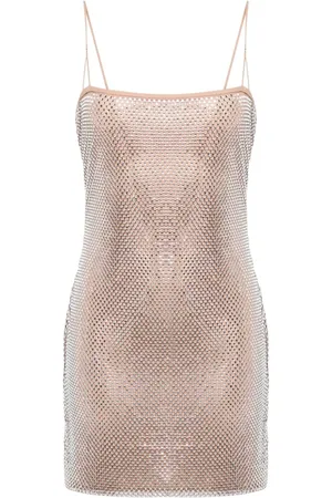 GIUSEPPE DI MORABITO Crystal-embellished mesh mini dress