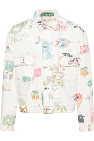 Kenzo Drawn Varsity denim jacket