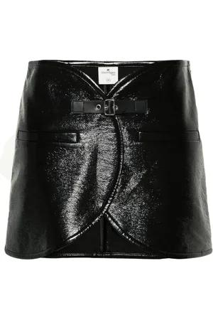 Courrèges Ellipse vinyl mini skirt