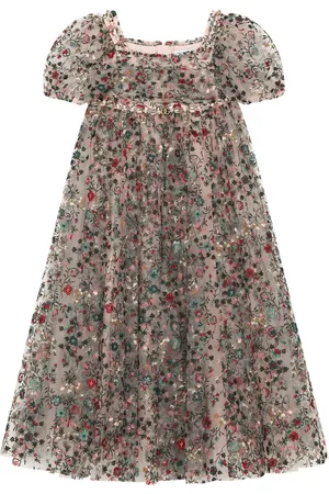 Dolce & Gabbana Floral-embroidered tulle dress