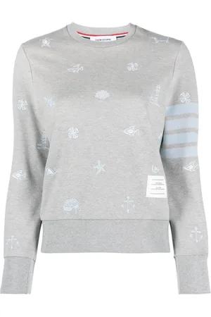 Thom Browne Nautical embroidery crew neck sweatshirt