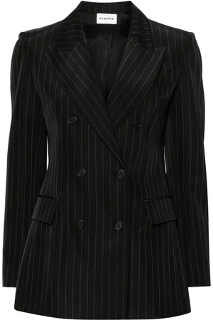 P.A.R.O.S.H. Double-breasted pinstripe-pattern blazer