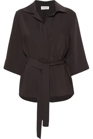 P.A.R.O.S.H. Tied-waist cady blouse