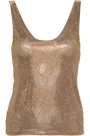 GIUSEPPE DI MORABITO Crystal-embellished mesh top