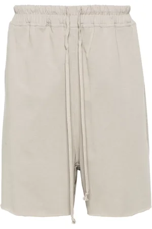 Rick Owens Raw-cut-edge jersey shorts