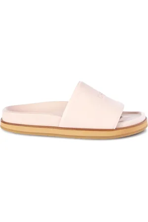 OFF-WHITE Logo-stamp leather slides