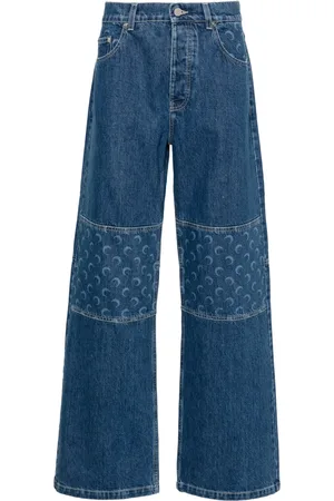 Marine Serre Regenerated wide-leg jeans