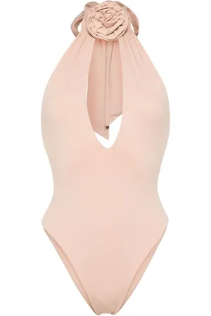 MAGDA BUTRYM Floral-appliqué swimsuit