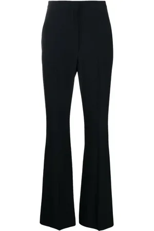 Alexander McQueen Mid-rise bootcut crepe trousers