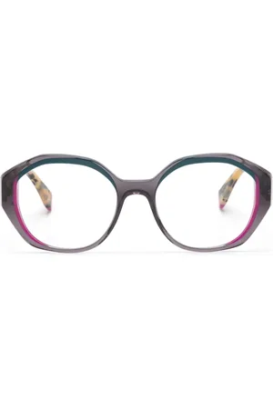 face Pleats 1 round-frame glasses