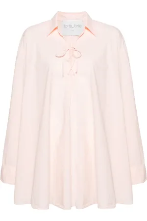 FORTE FORTE Lace-up cotton shirtdress