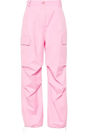 Patrizia Pepe Embroidered-logo mid-waist cargo pants