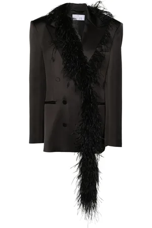 GIUSEPPE DI MORABITO Feather-trim detail blazer