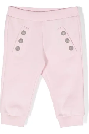 Balmain Embossed-buttons cotton track pants