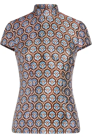Etro Floral-jacquard short-sleeve top