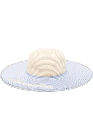 MONNALISA Logo-embroidered woven hat