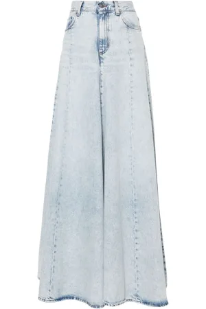 haikure Flared denim skirt