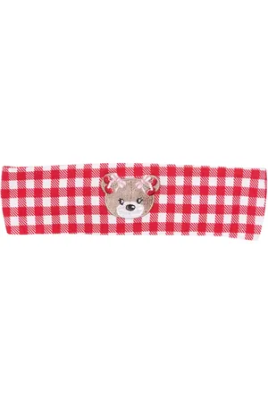 MONNALISA Bear-motif gingham headband