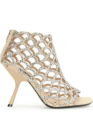 Sergio Rossi Mermaid crystal-embellished cage sandals