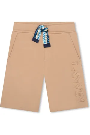Lanvin Logo-embossed cotton shorts