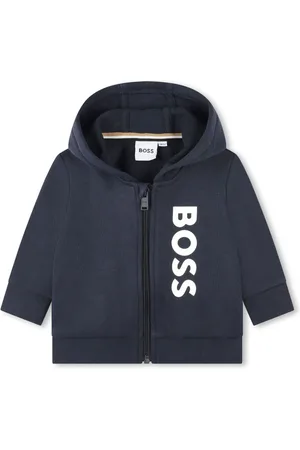 HUGO BOSS Logo-print cotton-blend hoodie
