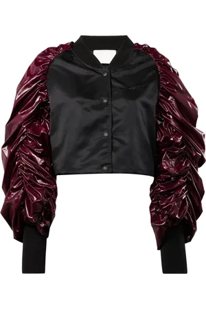 Reebok Puff-sleeves cropped bomber jacket