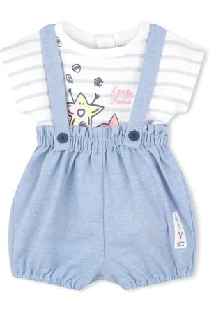 Kenzo Striped cotton babygrow set
