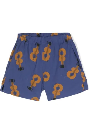 Bobo Choses Guitar-motif cotton shorts