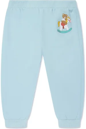 Moschino Teddy-print cotton trousers