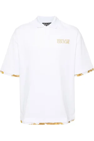 VERSACE Embroidered-logo polo shirt