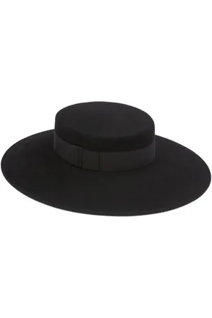 Nina Ricci Felted wool canotier hat