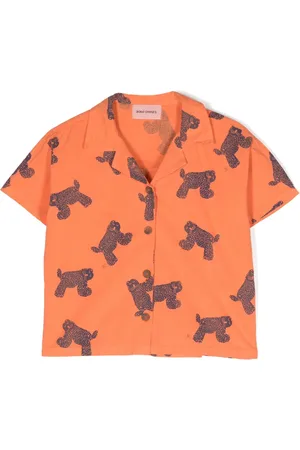 Bobo Choses Big Cat-print bowling shirt