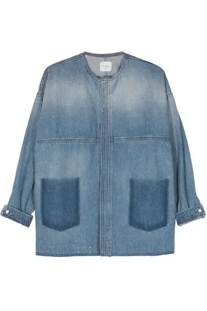 ALYSI Open-front denim jacket