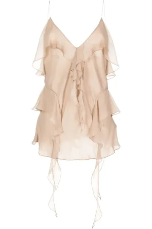 Khaite Draped silk top