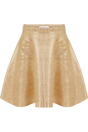 Nina Ricci Foiled skater miniskirt