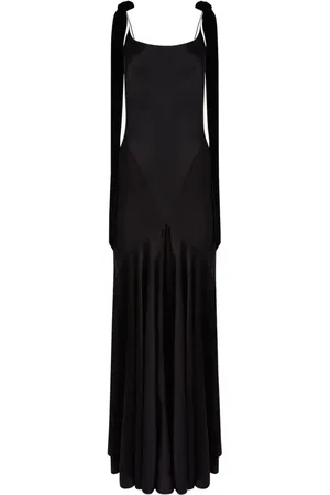 Nina Ricci Bow satin maxi dress