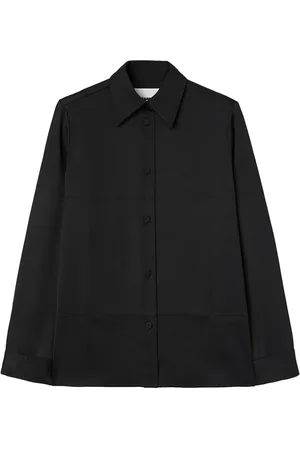 Jil Sander Pointed-collar satin shirt