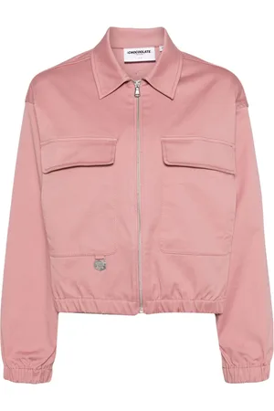 Chocoolate Zip-up twill bomber jacket