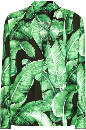 Dolce & Gabbana Leaf-print silk shirt