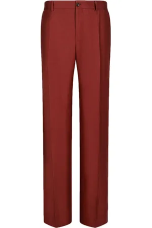 Dolce & Gabbana Pressed-crease linen tailored trousers