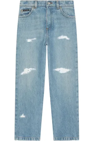 Dolce & Gabbana Logo-plaque distressed jeans