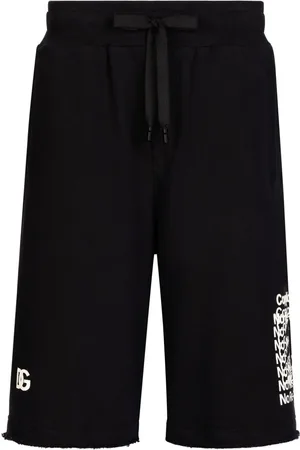 Dolce & Gabbana Slogan-print cotton track shorts