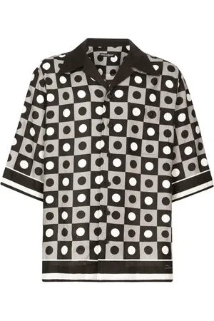 Dolce & Gabbana Geometric-print linen shirt