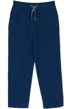 Missoni Zigzag-knit drawstring trousers