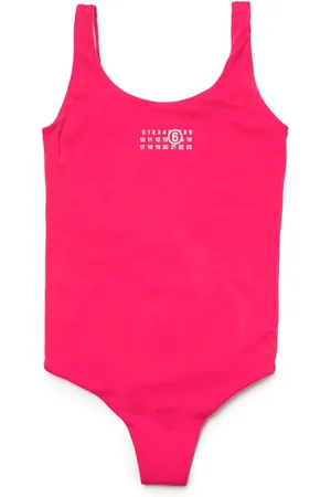 Maison Margiela Numbers-motif U-back swimsuit