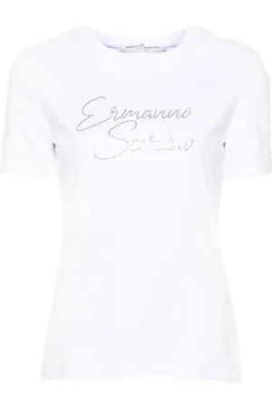 ERMANNO SCERVINO Crystal-logo T-shirt