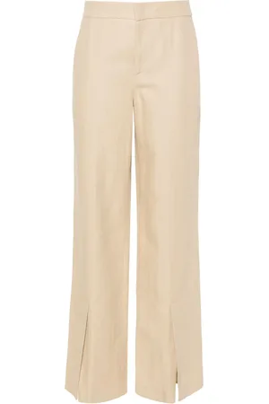 Twin-Set Slit-hem straight-leg trousers
