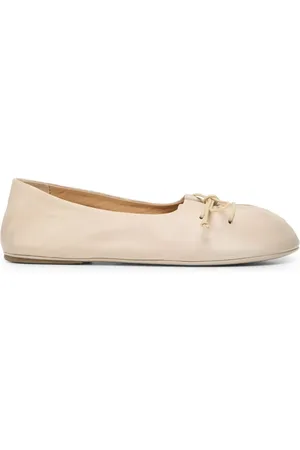 MARSÈLL Bow-detail leather ballerina shoes